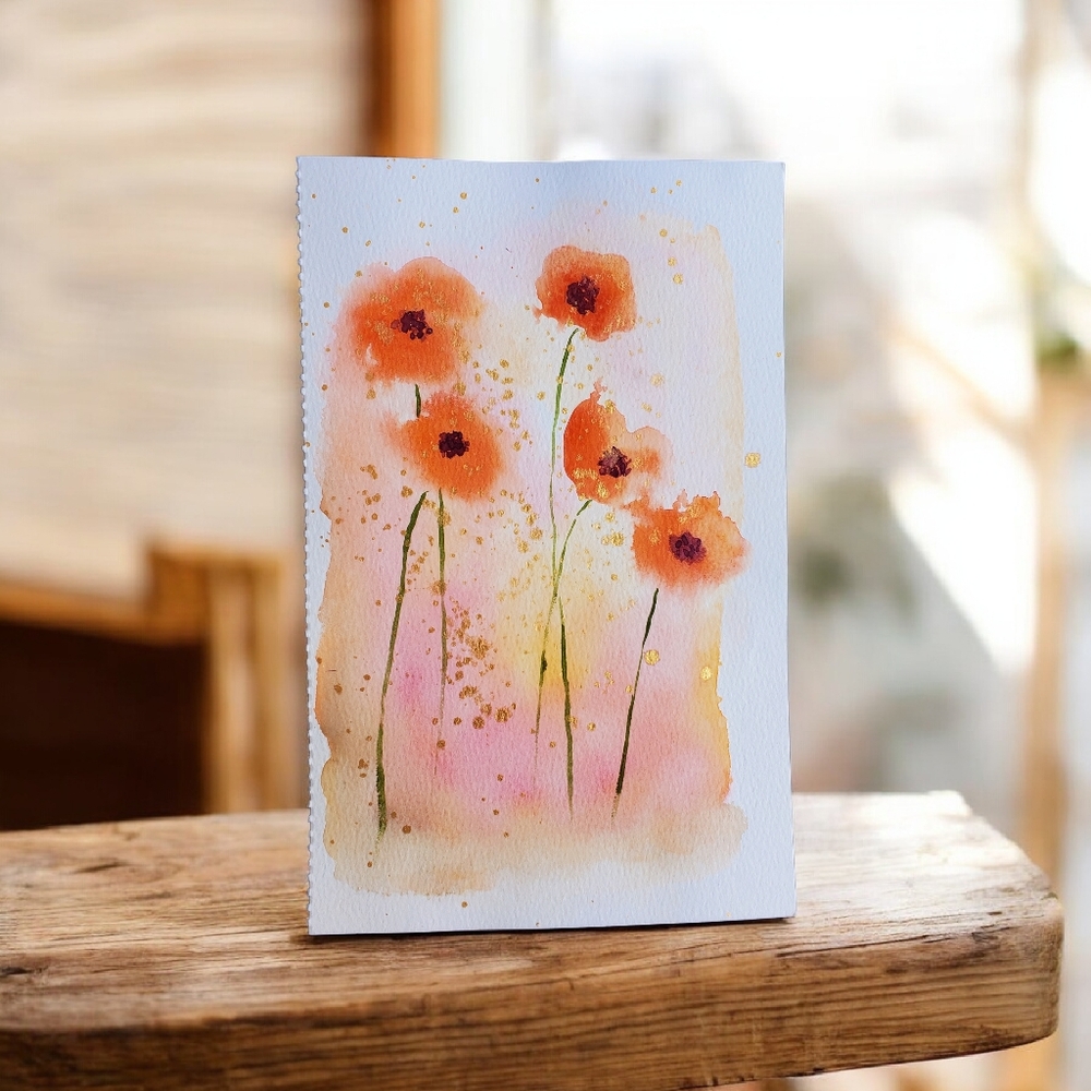 Floral Watercolor Art 5.5 X 8.5in